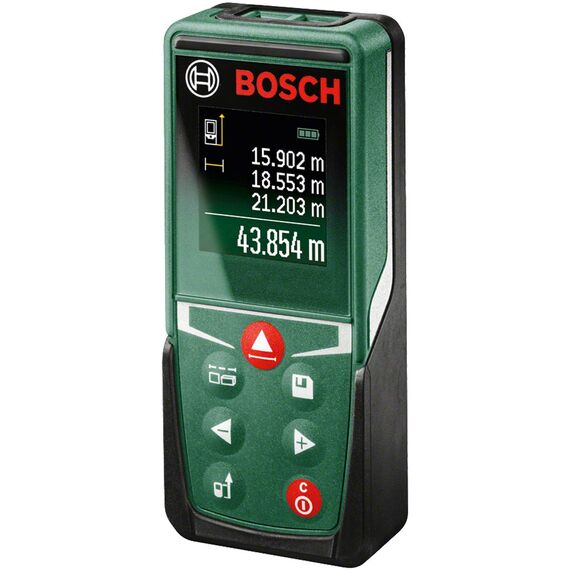 Bosch Laserentfernungsmesser UniversalDistance 50 (Distanz bis 50m präzise messen, Messfunktionen, Speicherfunktion)