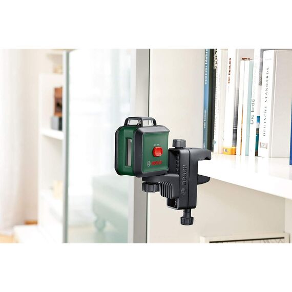 Bosch Kreuzlinienlaser UniversalLevel 360 mit Premium-Stativ und Universalklemme MM 3 (vertikale + horizintale Laserlinien inkl. 360° zum Ausrichten im ganzen Raum)