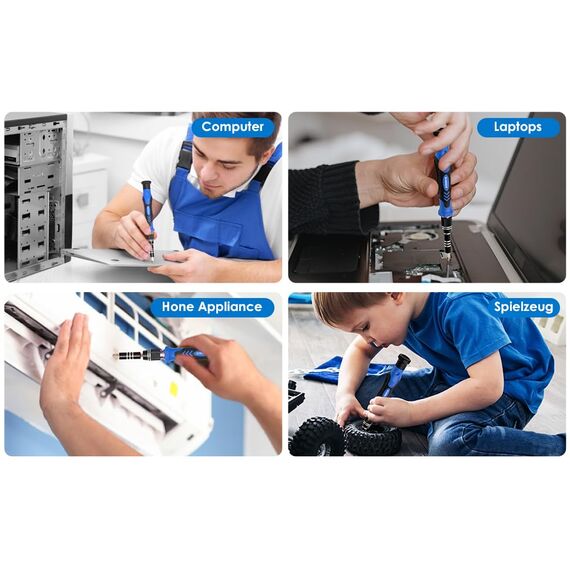 STREBITO Elektronik-Präzisionsschraubendreher-Sets 142-teilig mit 120 Bits Magnetisches Reparaturwerkzeug-Set für iPhone, MacBook, Computer, Laptop, PC, Tablet, PS4,Spielkonsole