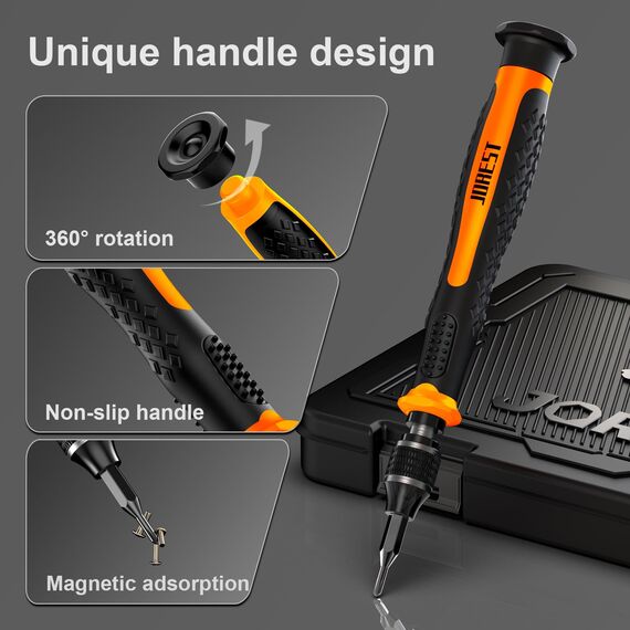 JOREST 40Pcs Feinmechaniker Schraubendreher Set, Mini Werkzeug Set mit Torx T5 T6 T8 T9 T10 T20, usw, Reparatur Kit für iphone, ipad, Switch, PS4, Xbox, Laptop, Macbook, Computer, Brille, Uhren, usw