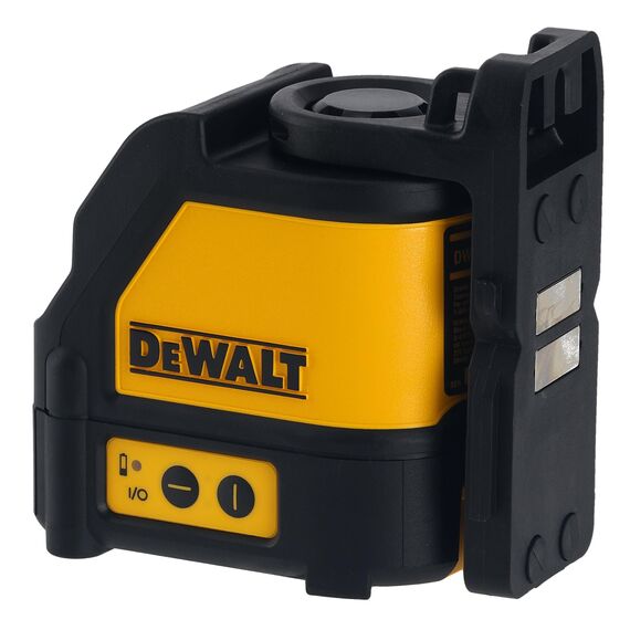 Dewalt Kreuzlinien Laser, rot DW088K (Batteriebetreiben 1 vertikaler und 1 horizontaler Strahl, selbstnivellierend, 2-Tasten Bedienung, Pulsmodus zum Einsatz von Empfängern, Sichtbarkeit bis 15 m)