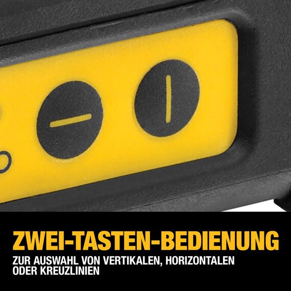 DEWALT Kreuzlinien-Laser (selbstnivellierend, horizontale und vertikale Laserlinien, Laserfarbe Rot, Laserklasse 2, 2-Tasten-Bedienung, inkl. Wandhalterung, Batterien und Koffer) DW088K