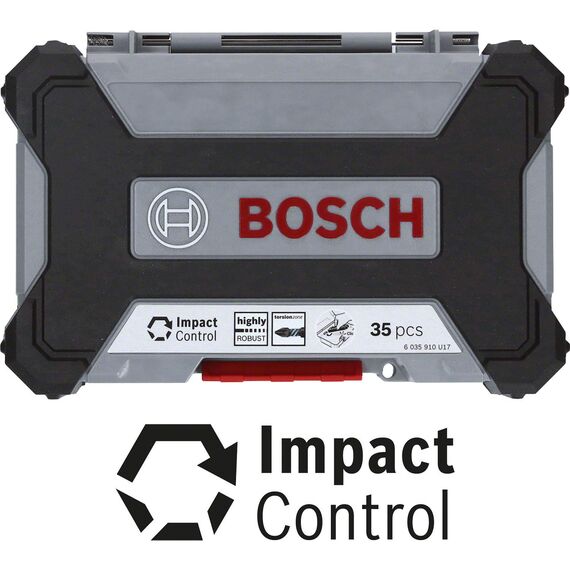 Bosch 35x PRO Impact Mixed Set, Amazon Exclusiv, 35-tlg. (für Beton, Weiche Fliesen, 108 x 168 mm, Professional Zubehör Bohrmaschine)