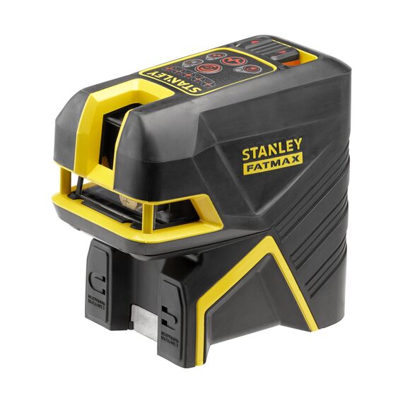 Stanley FatMax Kreuzlinien- und 5-Punktlaser rot FMHT1-77415 (selbstnivellierend, mit roter Diode, Genauigkeit: 3mm/10m, mit Pulsmodus für Empfänger, IP54, inkl. Koffer und Zubehör), Schwarz/Gelb