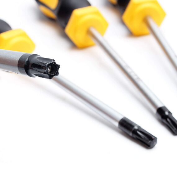 CCLIFE Torx Schraubendreher Set TX magnetisch T6-T40, 11 Stück mit Sternlochbohrung