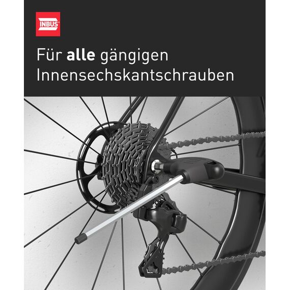 INBUS® 70129 T-Griff Schraubendreher Set 8tlg, 2–10mm, mit HybridTouch — Made in Germany