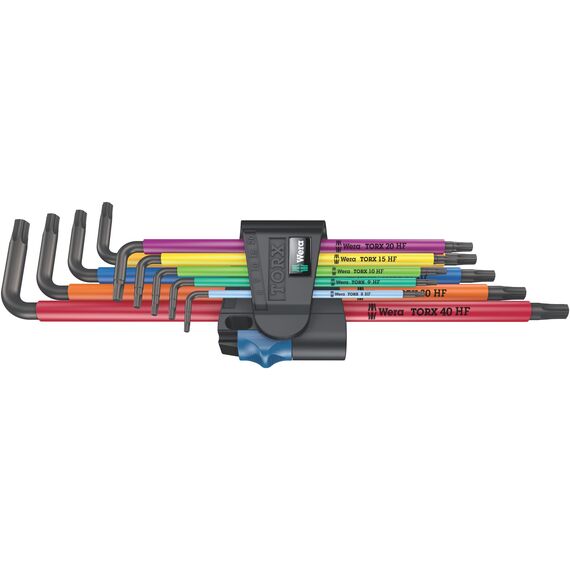 Wera 05024470001 967/9 TX XL Multicolour HF 1 Winkelschlüsselsatz mit Haltefunktion, lang, 9-teilig