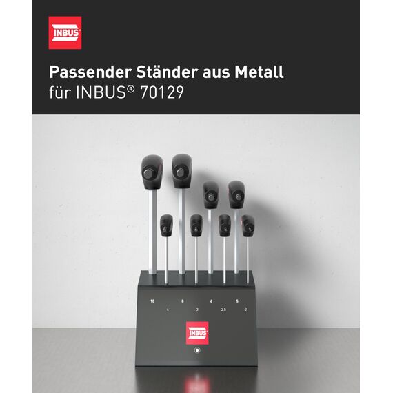 INBUS® 73854 Werkstattständer für 70129 T-Griff Schraubendreher Set 8tlg — Das Original