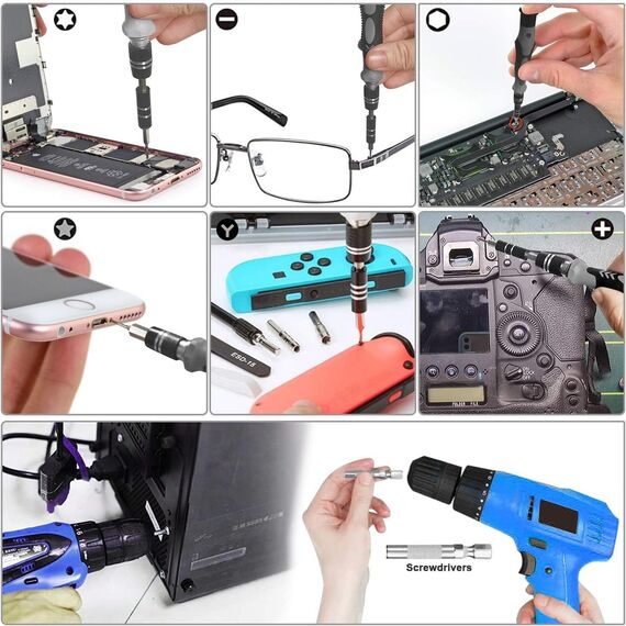 Feinmechaniker Schraubendreher Set, Mini Feinwerkzeug Werkzeug Set Reparatur Kit für iPhone iPad PC Laptop Xbox Tablet Computer MacBook PS4 PS5 Xbox Kamera Brille Uhren