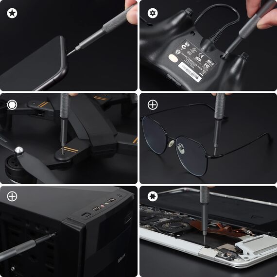 STREBITO Micro Schraubendreher Set 50 in 1 Präzisionsschraubendreher Set, Elektronik Werkzeugsatz Schraubendreher Set - Computer, iPhone, Macbook, PS4, PS5, Controller Reparaturset, S2 Multi Bit