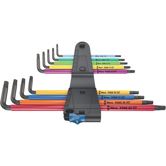 Wera 05024470001 967/9 TX XL Multicolour HF 1 Winkelschlüsselsatz mit Haltefunktion, lang, 9-teilig