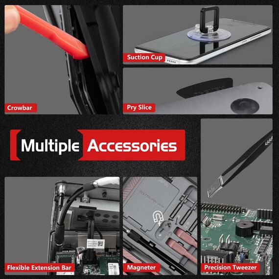 EZARC Feinmechaniker Werkzeug Set, 145 in 1 Magnetische Präzision Schraubendreher Set, Feinmechaniker Schraubendreher Set für Handys Elektronische DIY-Modelle, Smartphones, Laptop, Kamera