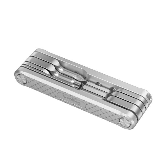 SMALLRIG Kamera Multitool Werkzeug mit Schraubendreher und Schraubenschlüssel, Folding Screwdriver Tool Set mit 7 Funktionswerkzeugen im Lieferumfang Enthalten für Kamera Rig, Silber - 2213D