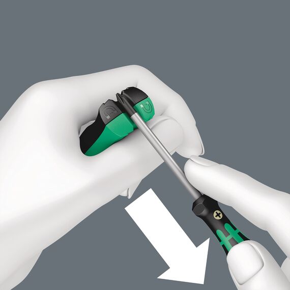 Wera 05134000001 Kraftform Micro Big Pack 1 Schraubendrehersatz, 25-teilig & 05033404001 9500 Magnet SB, Magnetisiergerät, Entmagnetisierer Schwarz-grün 68 x 34 mm