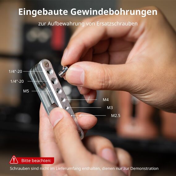SMALLRIG Kamera Multitool Werkzeug mit Schraubendreher und Schraubenschlüssel, Folding Screwdriver Tool Set mit 7 Funktionswerkzeugen im Lieferumfang Enthalten für Kamera Rig, Silber - 2213D
