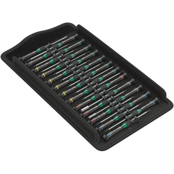 Wera 05134000001 Kraftform Micro Big Pack 1 Schraubendrehersatz, 25-teilig & 05028160001 392 Bit-Handhalter mit flexiblem Schaft, 1/4 Zoll x 177 mm