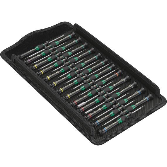 Wera 05134000001 Kraftform Micro Big Pack 1 Schraubendrehersatz, 25-teilig & 05033404001 9500 Magnet SB, Magnetisiergerät, Entmagnetisierer Schwarz-grün 68 x 34 mm