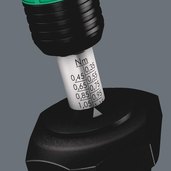 Wera 7440 Einstellbarer Drehmomentschraubendreher mit Rapidaptor Schnellwechselfutter, 1/4 Zoll, 0,3-1,2 Nm, 1 Stück, 05074700001
