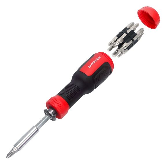 SHARDEN Multibit Schraubendreher 13-in-1 Magnetische Bohrer Verl?ngerung Schraubendreher Set Multitool All in One mit Torx, Schlitz, Kreuzschlitz, Sechskant,Pozidriv und 1/4 Mutternschl¨¹ssel