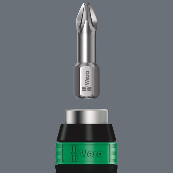 Wera 7440 Einstellbarer Drehmomentschraubendreher mit Rapidaptor Schnellwechselfutter, 1/4 Zoll, 0,3-1,2 Nm, 1 Stück, 05074700001