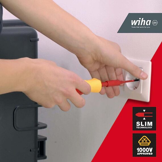 Wiha Bit Set slimBit electric TORX® 6-tlg. I inkl. slimBit-Box I flexibel, kompakt, mobil I VDE geprüft (43153)