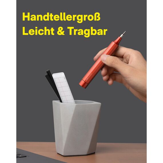 HOTO Feinmechaniker Schraubendreher Set, 24 in 1 Magnetisch Präzisions Schraubendreher Bits Set, Min Schraubenzieher Werkzeug Satz für Handy Laptop PC Brille Uhr, Klein 12 cm×1.66 cm, Rot