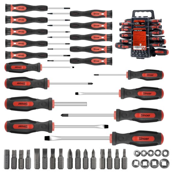 Schraubendreher-Set, 44-teiliger Magnetschraubendreher-Set einschließlich Schlitz, Phillips, metrische Steckdosen, Bits, Präzisionsschraubendreher für die Reparatur zu Hause, DIY-Handwerk