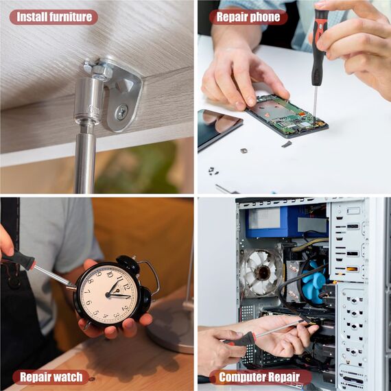 Schraubendreher-Set, 44-teiliger Magnetschraubendreher-Set einschließlich Schlitz, Phillips, metrische Steckdosen, Bits, Präzisionsschraubendreher für die Reparatur zu Hause, DIY-Handwerk