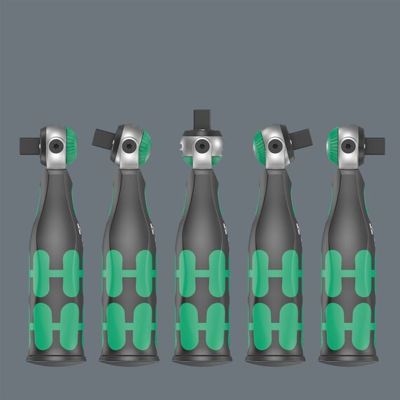 Wera 05004282001 8009 Zyklop Pocket Set Imperial 1, Knarren Satz, 13-teilig, Schwarz-grün
