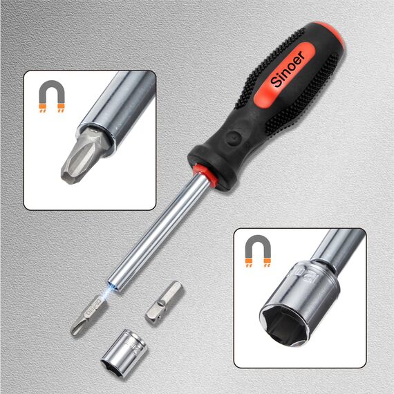Schraubendreher-Set, 44-teiliger Magnetschraubendreher-Set einschließlich Schlitz, Phillips, metrische Steckdosen, Bits, Präzisionsschraubendreher für die Reparatur zu Hause, DIY-Handwerk