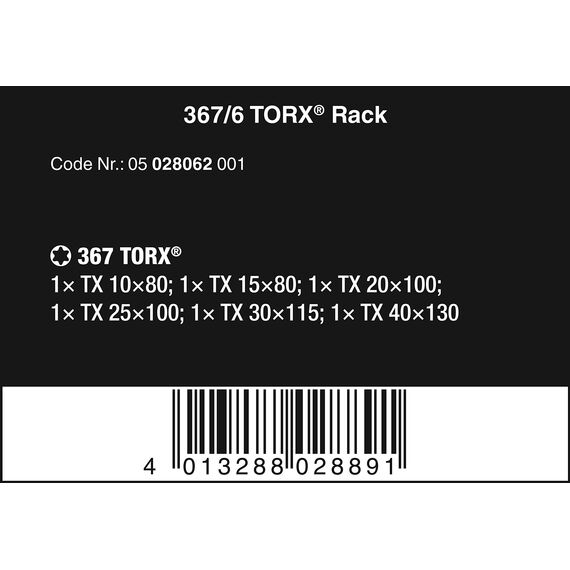 Wera 367/6 Schraubendrehersatz Kraftform Plus TORX® + Rack, 6-teilig, 05028062001 & 05006147001 160 i/7 Rack, VDE Isolierter Schraubendreher Satz, 7-teilig