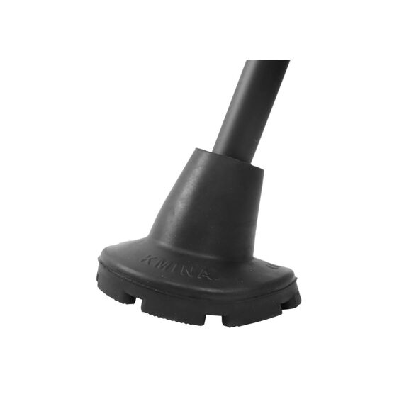 KMINA Gehstock Klappbar mit Ergonomischem Griff Links, Höhenverstellbarer Spazierstock für Herren und Damen, Faltbarer Stock aus Aluminium, Schwarz