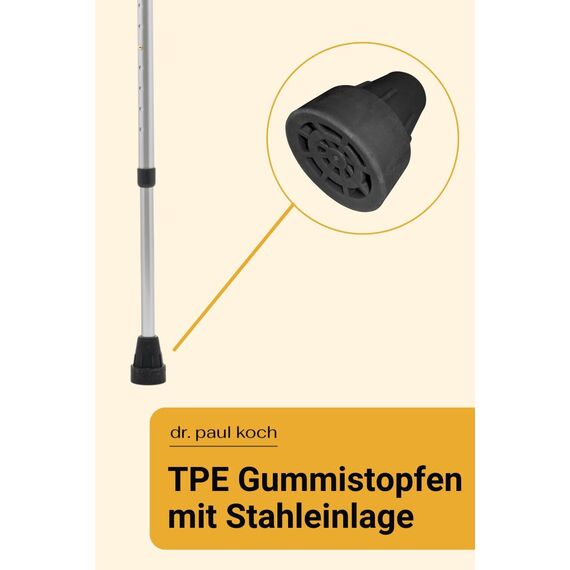 Dr. Paul Koch Krückenstopfen 2x Türkis - Gummi Stopfen Für Gehhilfe & Krücken - Krückenkapsel Aus TPE Mit Stahleinlage - Für Höhere Stabilität - Ø16mm