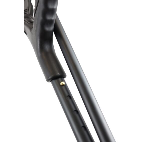 PEPE Mobility Krücke Faltbar Schwarz, Unterarmgehstütze Höhenverstellbar, Gehhilfe Orthopädisch, Klappbare Gehstütze für Erwachsene, Leichtes Aluminium