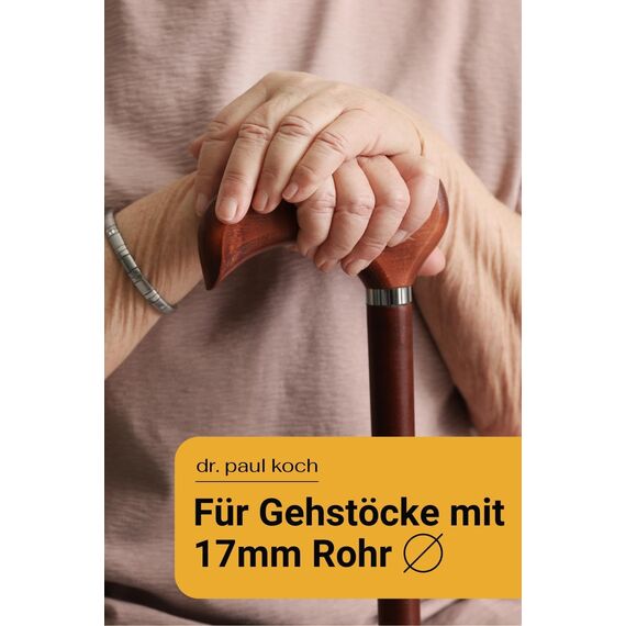 Dr. Paul Koch Krückenstopfen 2x Grün - Gummi Stopfen Für Gehhilfe & Krücken - Krückenkapsel Aus TPE Mit Stahleinlage - Für Höhere Stabilität - Ø16mm