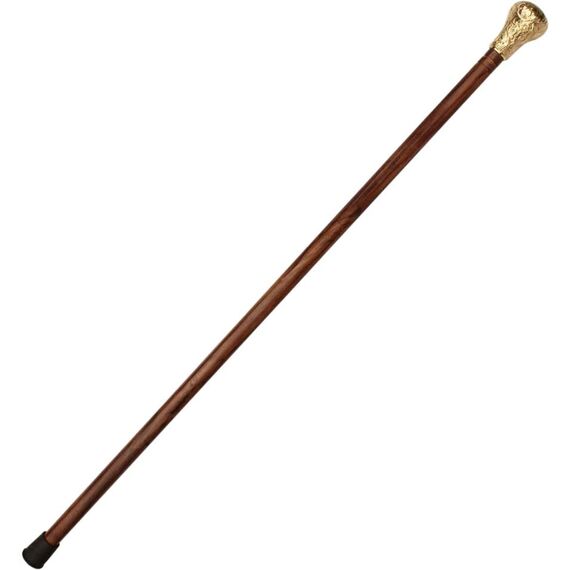Ajuny Walking Sticks für Männer Frauen Senioren Holzstöcke mit abnehmbarem Messingknauf Griff Golden Finish Faltbare dekorative Rohr 36 Zoll