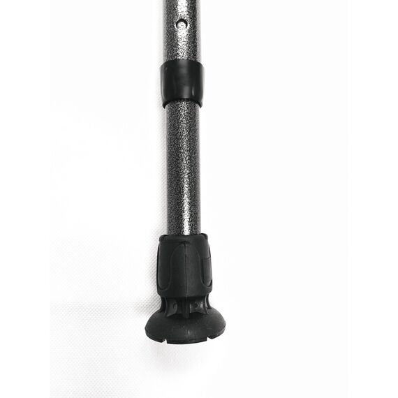 FDI - Gehstock für Senioren Soft Step. Höhenverstellbarer Gehstock für Senioren mit Rutschfester Spitze und gepolstertem Griff. Aus Aluminium. Farbe schwarz. Einheitsgröße