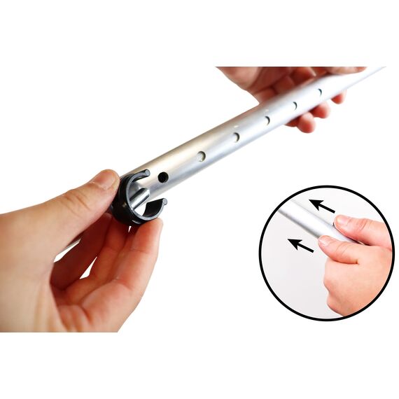 KMINA Unterarmgehstützen mit Softgriff (2 Stück), Krücken für Erwachsene, Schwarz, Höhenverstellbare Orthopädische Gehhilfe für Senioren, Belastbar bis 125 kg, Ergonomische - Hergestellt in Europa