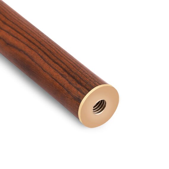 Ajuny Holz Gehstock für Herren Damen und Senioren mit Messing Metallgriff Antik Handgefertigt 91,4 cm Goldenes Blumenmuster Accessoire Täglicher Gebrauch Geschenk für Erwachsene