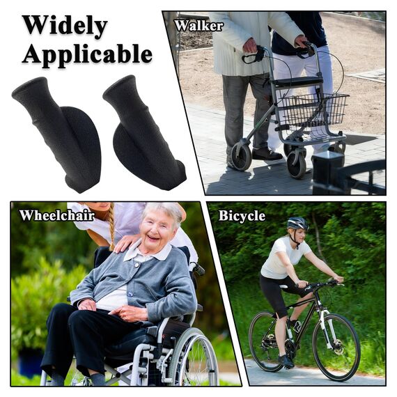 Rollator-Handgriff für Rollator Ersatz – Zubehör für ältere und behinderte Patienten, 2,2 cm, 2 Stück (schwarz-B)