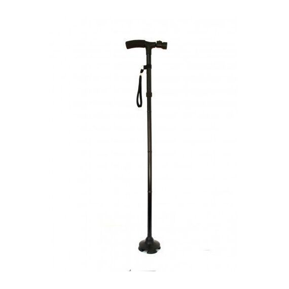 Ducomi Gehstöcke Spazierstock Trusty Cane mit LED-Licht, Höhenverstellbar und Klappbar