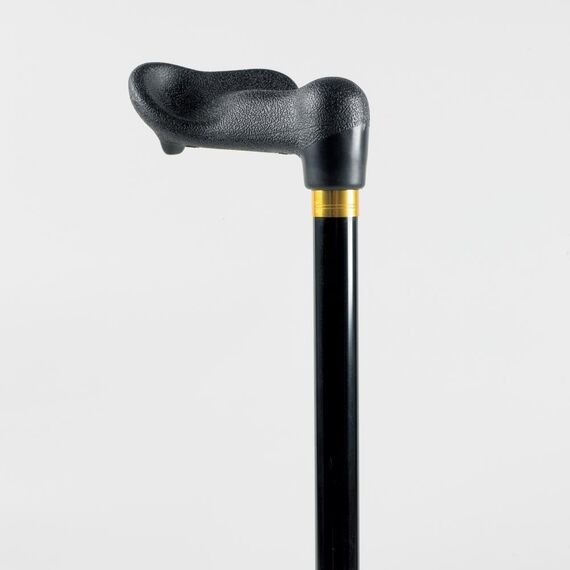 Days Comfy Grip Sticks, Ergonomic Anodised Aluminium Walking Stick for Enhanced Comfort and Support, Lightweight, Sturdy Design with Comfortable Handle Options, Folding, 825-925MM - Right Hand, Black