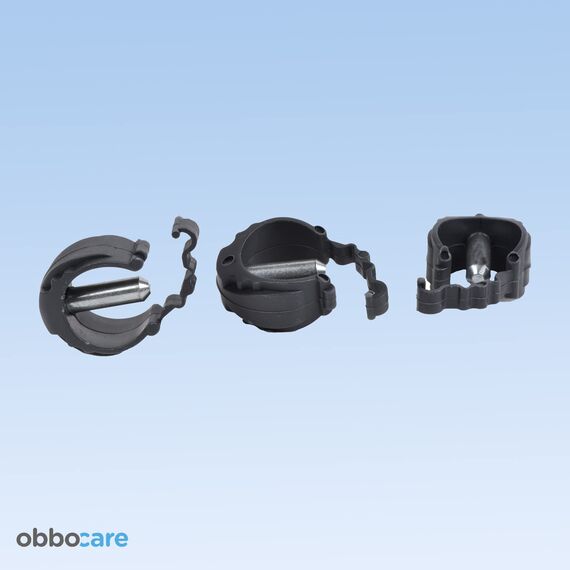 FDI - Opticomfort Premium Krücken für Erwachsene. Paar höhenverstellbare Krücken und gepolsterte Armlehnen und Griffe. Ultraleichtes Aluminium. Farbe blau. Einheitsgröße