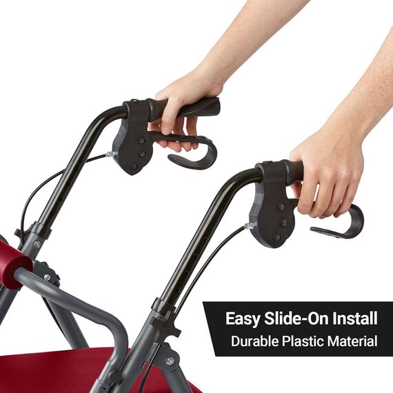 Rollator-Handgriff für Rollator Ersatz – Zubehör für ältere und behinderte Patienten, 2,0 cm, 2 Stück (schwarz-C)