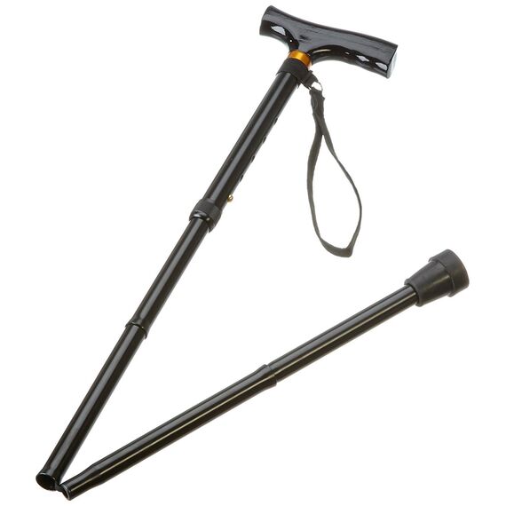 Days Adjustable Folding Walking Stick, Portable Cane with Ergonomic Handle, Non-Slip Base, Lightweight, Height Adjustable, 85 cm - 95.3 cm