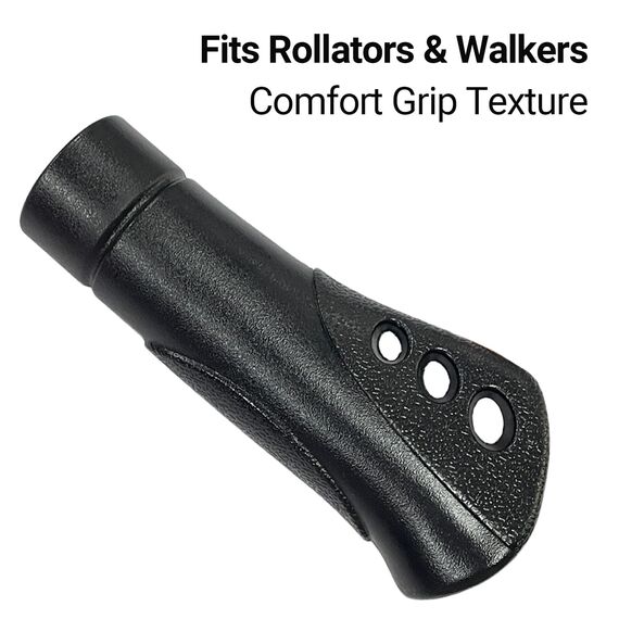 Rollator-Handgriff für Rollator Ersatz – Zubehör für ältere und behinderte Patienten, 2,0 cm, 2 Stück (schwarz-C)