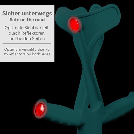 Krücke Türkis Klassiker 140 Kg Unterarmgehstütze von Ossenberg mit Ergo Softgriff Gehhilfe Pulox-Design