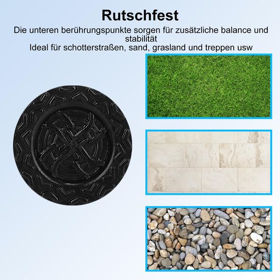 supregear Gehstockkappen (4er-Pack), 19 mm Ersatz-Gehstockkappe für Gehstöcke Krücken, Strapazierfähige Hochpolymer-PVC-Gehstockkappe, Rutschfester Stabiler Fußpolster, Klappbarer Gehstock-Zubehör