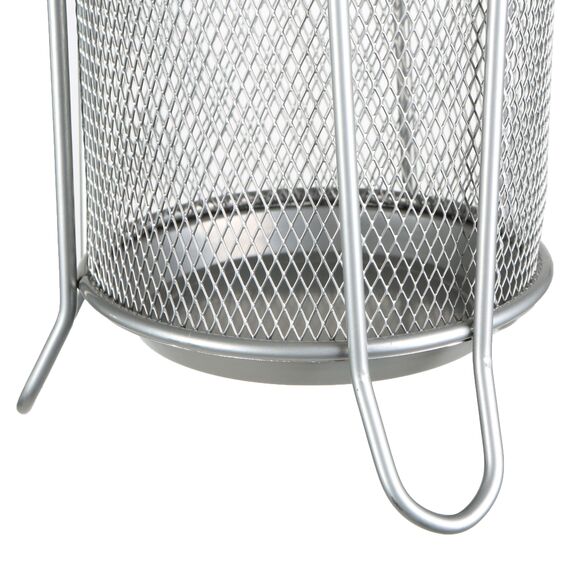 Mind Reader Network Collection, Umbrella Stand, Entryway Organizer, Reinforced Solid Rim and Base, Metal Mesh, 5.5" L x 5.5" W x 20.5" H, White