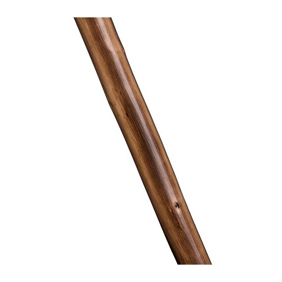 Stock-Fachmann® Rustikaler Wanderstock aus Kastanienholz geflammt mit Lederschlaufe Gehstock Gehhilfe